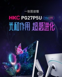 HKC MiniLED发布会 一图读懂PG27P5U MiniLED显示器 光和作用·超感进化截图